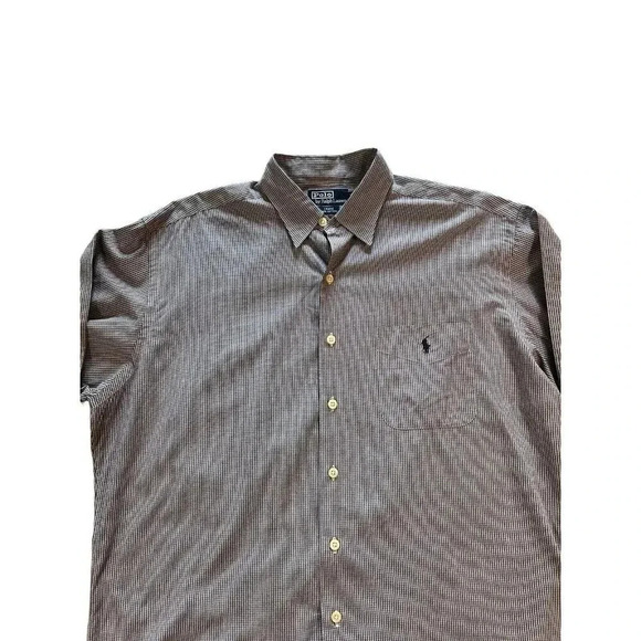 Polo Ralph Lauren Crane Navy Red Plaid Cotton Classic Button-Up Shirt Size Large - Picture 2 of 7